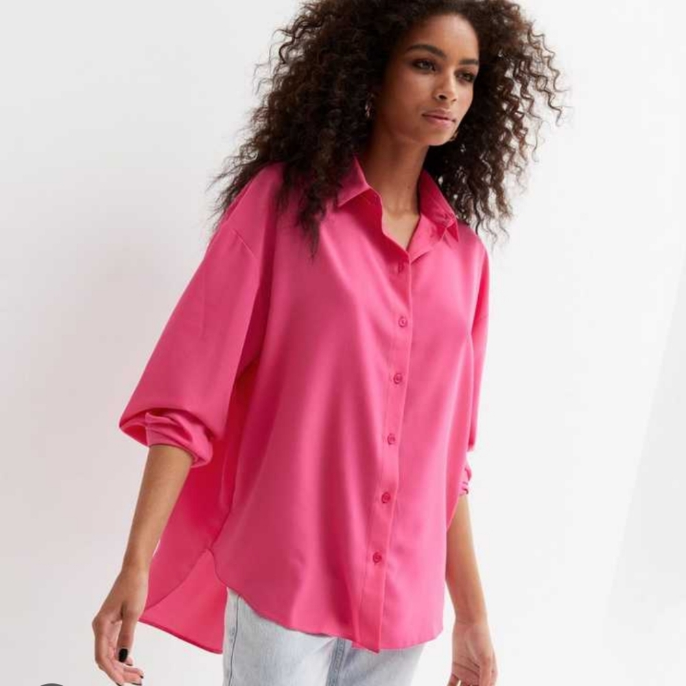 New Look Oversized XL Button-down Pink